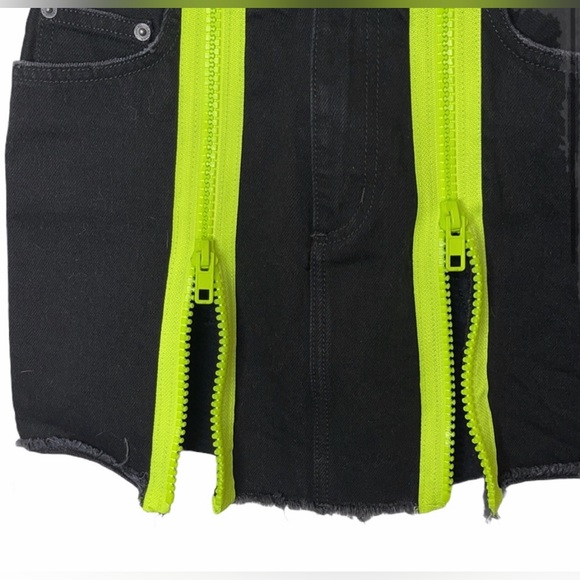 Carmar Colin Black Denim Neon Zipper
Mini Skirt - Picture 2 of 4